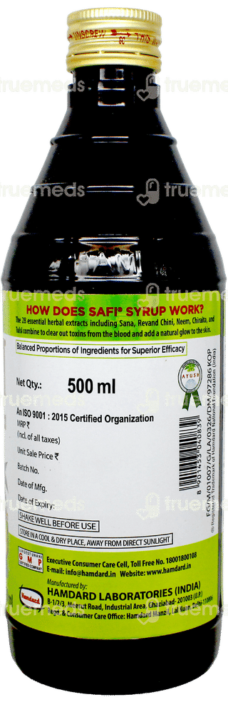 Hamdard Safi Natural Blood Purifier 500Ml